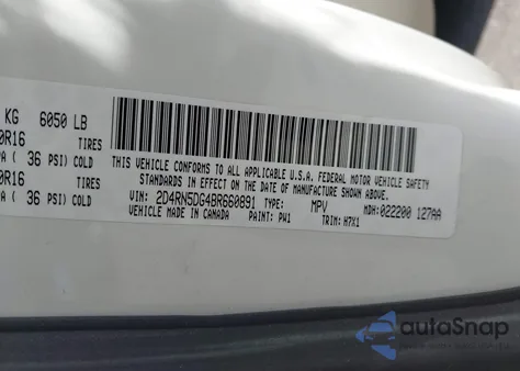 2011 Dodge Grand Caravan Crew z USA, uszkodzony, nr VIN 2D4RN5DG4BR660891